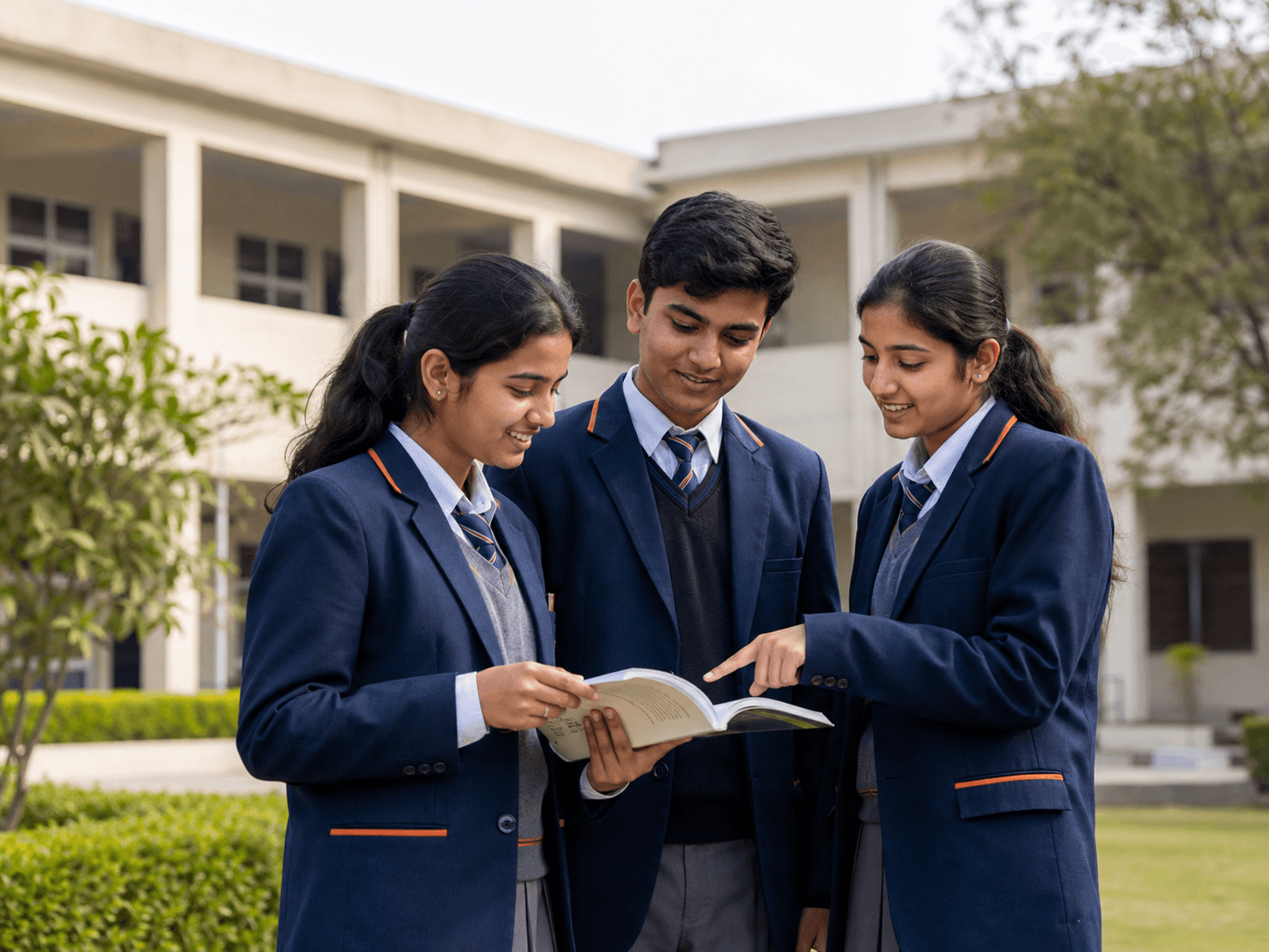 G.D. Convent students learning together on campus
